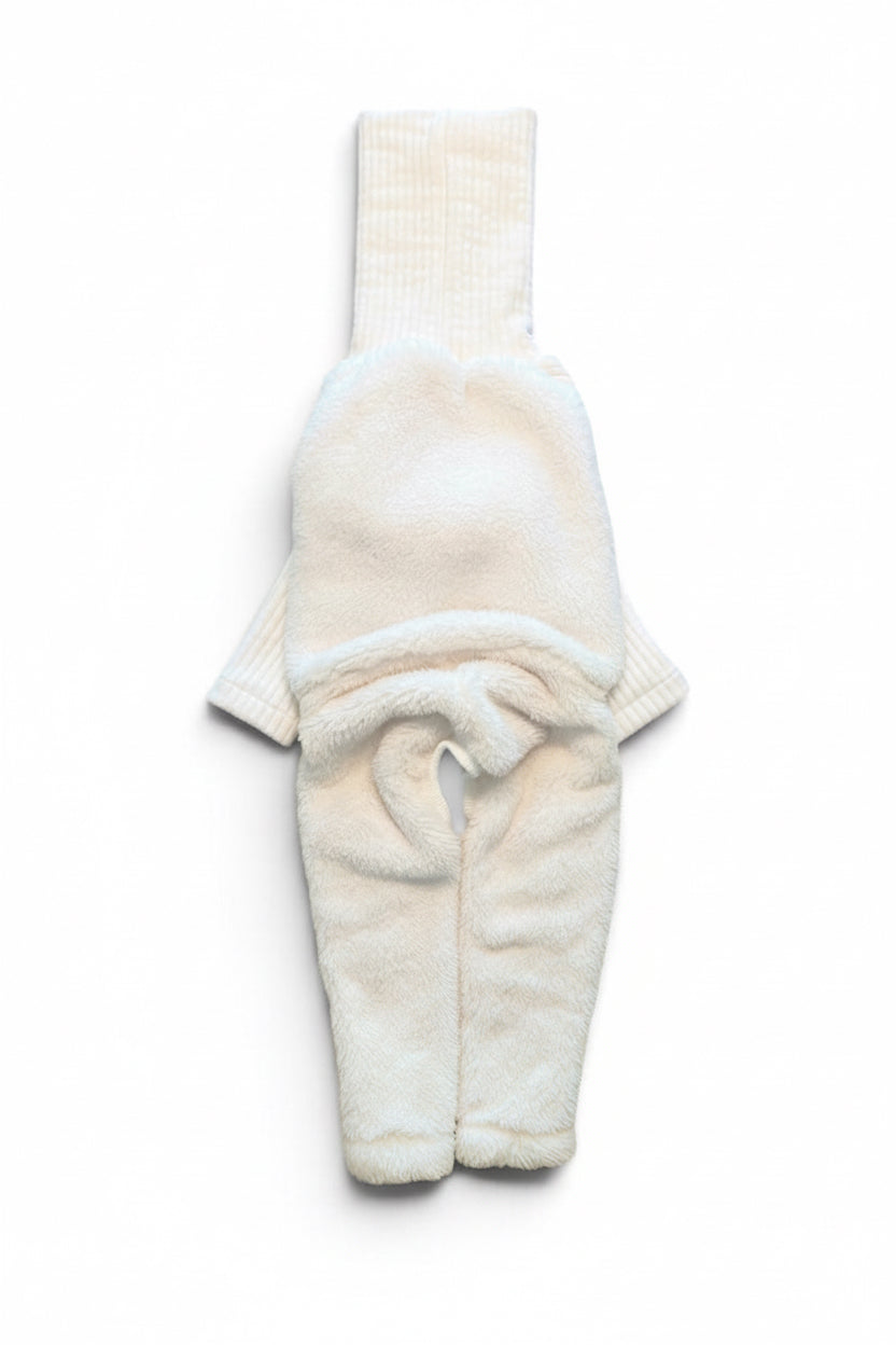 Stretch Corduroy Boa Romper for Iggies